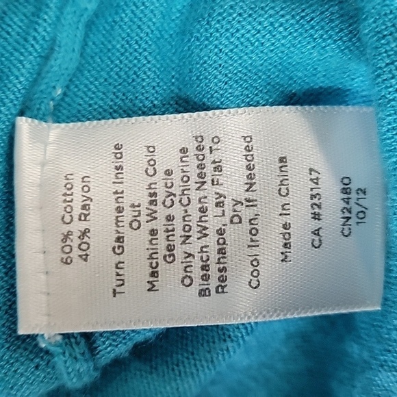 Talbot's Womens Blue Button Up Granny Core Cardigan, Size M - Picture 7 of 9